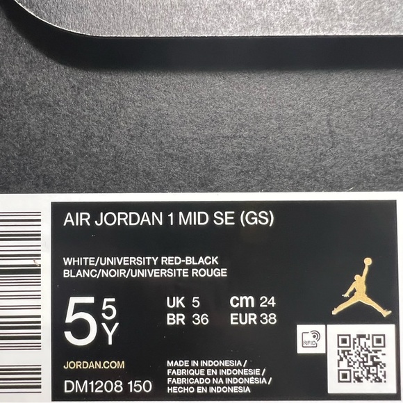 NWB Air Jordan 1 Mid GS SE Ugly Christmas Sweater/ Holiday 2021 Sneakers - Picture 8 of 9